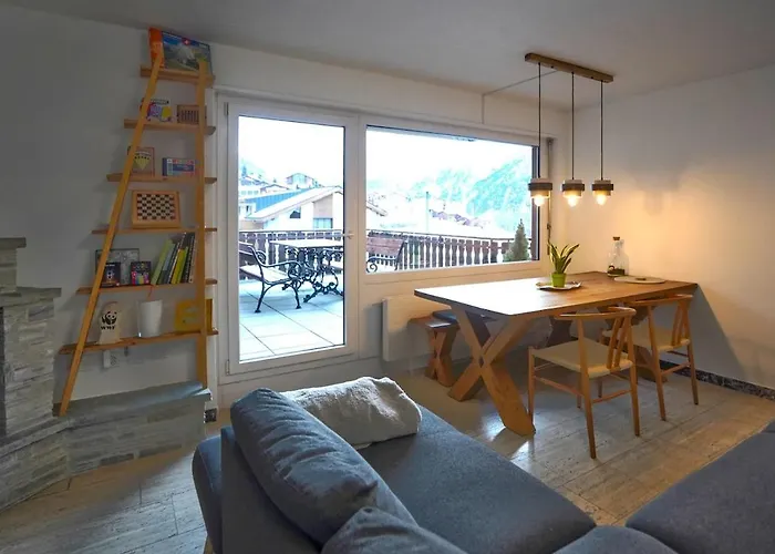 Daire 3-room With Mountain Views Grächen